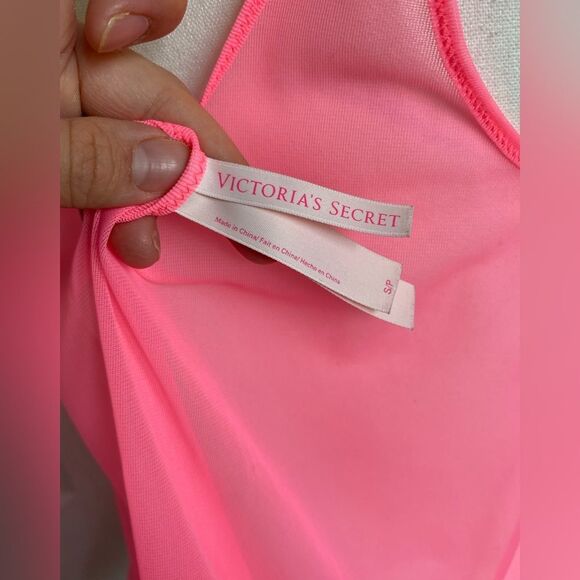 Victoria's Secret’s Baby Doll Negligee and Pant Set in Pink with Lace - Picture 7 of 11